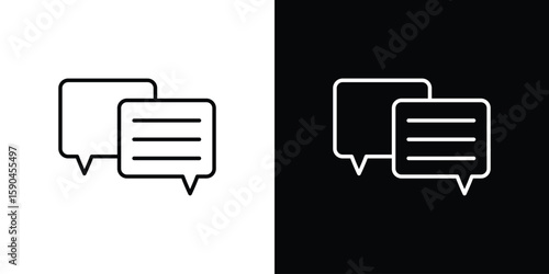 Text chat icon. Editable stroke. Icon for web.