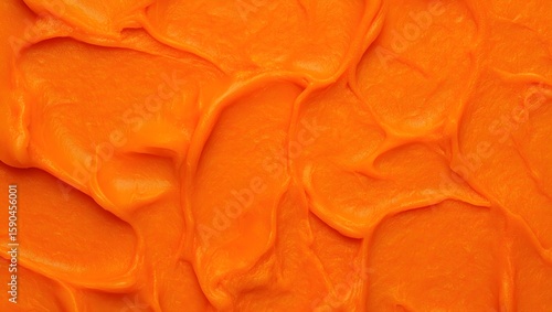 Abstract Orange Texture Background - Fluid Art, Close-Up
