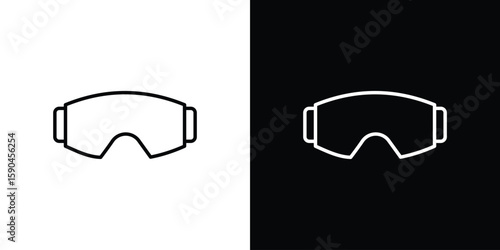 Snow Goggle icon. Editable stroke. Icon for web.