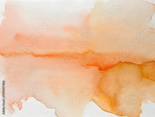 Abstract Watercolor Background - Orange Wash Effect