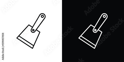 Putty knife icon. Editable stroke. Icon for web.