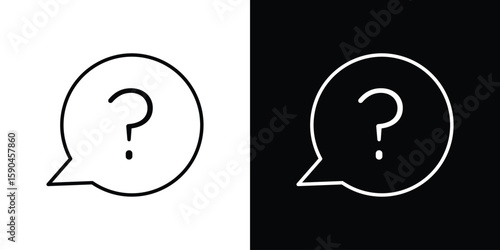 Question icon. Editable stroke. Icon for web.