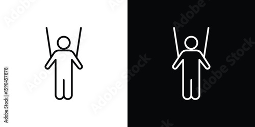 Puppet icon. Editable stroke. Icon for web.