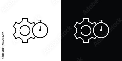 Productivity icon. Editable stroke. Icon for web.