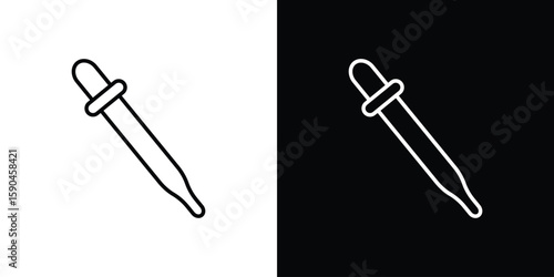 Pipette icon. Editable stroke. Icon for web.