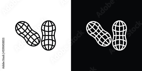 Peanut icon. Editable stroke. Icon for web.