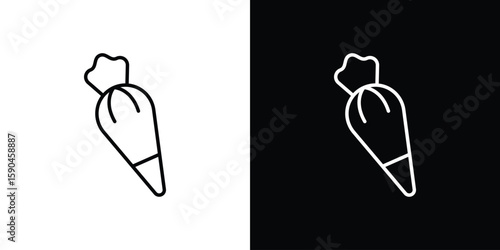 Pastry bag icon. Editable stroke. Icon for web.