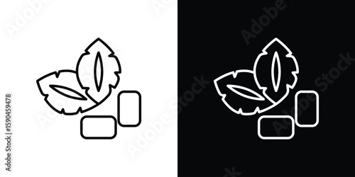 Mint gum icon. Editable stroke. Icon for web.