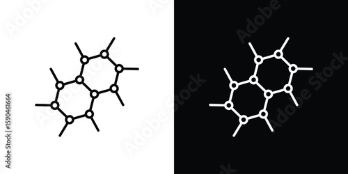 Graphene icon. Editable stroke. Icon for web.