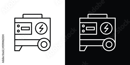 Generator icon. Editable stroke. Icon for web.