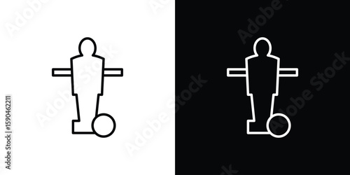 Foosball icon. Editable stroke. Icon for web.