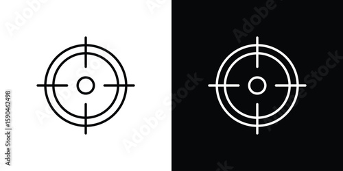 Focus icon. Editable stroke. Icon for web.