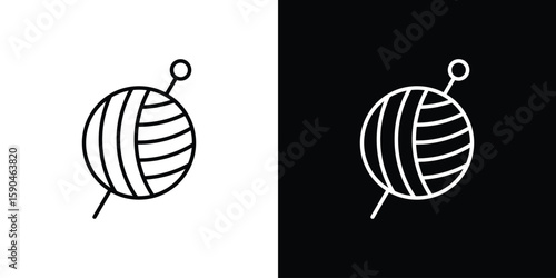 Crochet icon. Editable stroke. Icon for web.