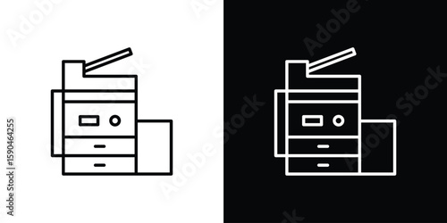 Copier icon. Editable stroke. Icon for web.