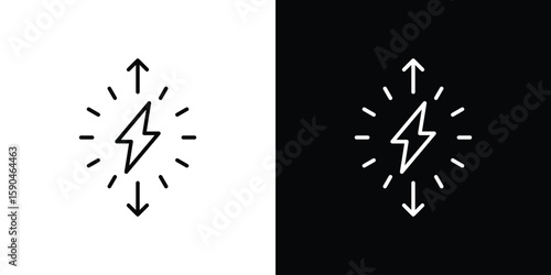 Conflict icon. Editable stroke. Icon for web.