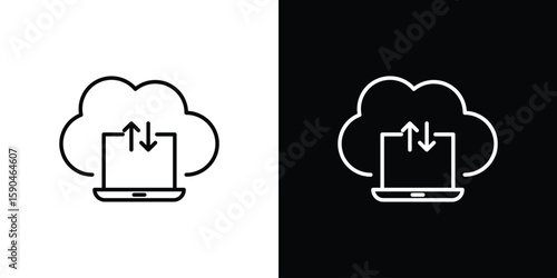 Cloud computing icon. Editable stroke. Icon for web.