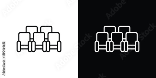 Cinema seat icon. Editable stroke. Icon for web.
