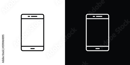 Cell phone icon. Editable stroke. Icon for web.