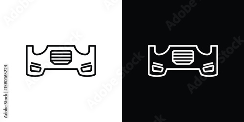 Car bumper icon. Editable stroke. Icon for web.