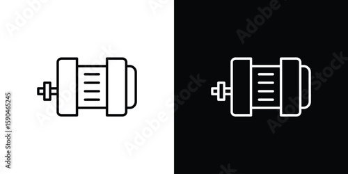 Car alternator icon. Editable stroke. Icon for web.