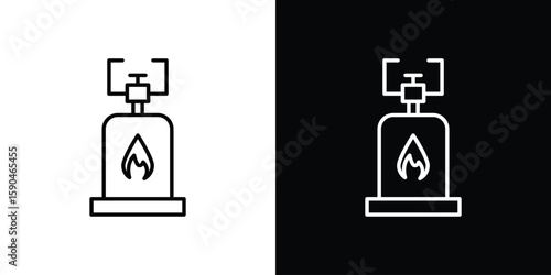Camping gas icon. Editable stroke. Icon for web.