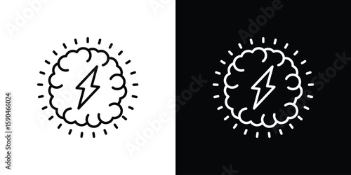 Brainstorm icon. Editable stroke. Icon for web.