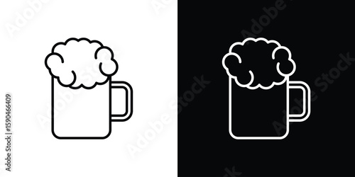 Beer icon. Editable stroke. Icon for web.