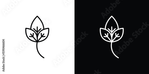 Basil icon. Editable stroke. Icon for web.