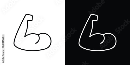Arm icon. Editable stroke. Icon for web.