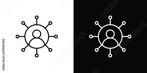 Affiliate marketing icon. Editable stroke. Icon for web.