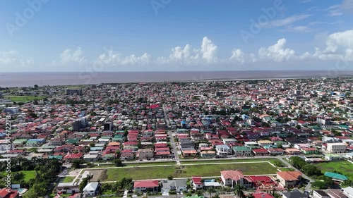 Aerial view of Georgetown, Guyana - 4K 60fps