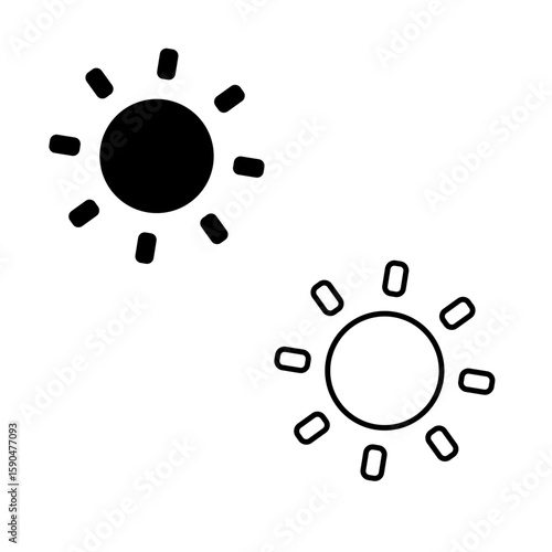 シンプルな太陽のアイコン