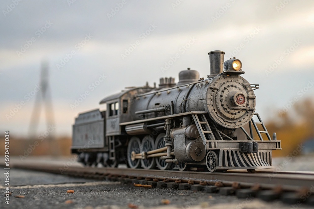 Naklejka premium old steam locomotive