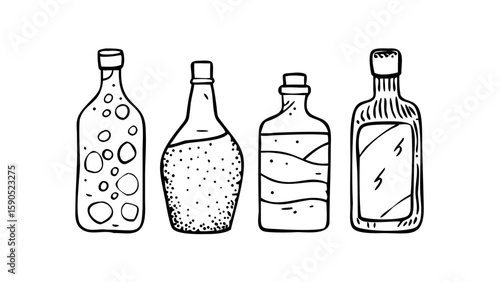 set of bottles