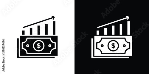 capital gain icon vector, filled flat sign, solid pictogram. Symbol, logo illustration.