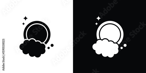 Washing dishes icon vector, filled flat sign, solid pictogram. Symbol, logo illustration.