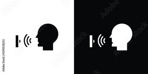 Voice control icon vector, filled flat sign, solid pictogram. Symbol, logo illustration.
