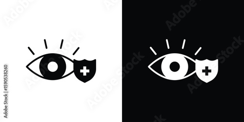 Vision insurance icon vector, filled flat sign, solid pictogram. Symbol, logo illustration.