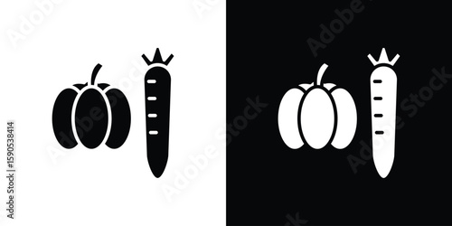 Vegetable icon vector, filled flat sign, solid pictogram. Symbol, logo illustration.