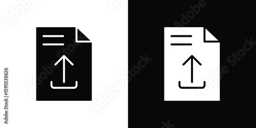 Upload file icon vector, filled flat sign, solid pictogram. Symbol, logo illustration.