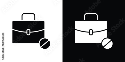 Unemployment icon vector, filled flat sign, solid pictogram. Symbol, logo illustration.