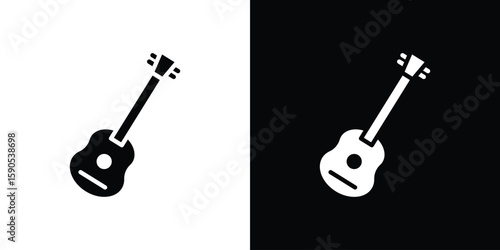 Ukulele icon vector, filled flat sign, solid pictogram. Symbol, logo illustration.