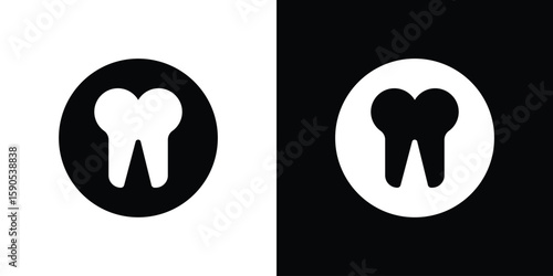 Tooth icon vector, filled flat sign, solid pictogram. Symbol, logo illustration.