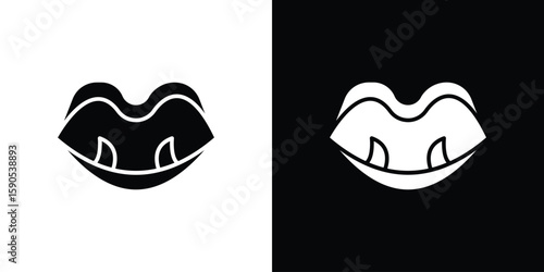 Tonsillitis icon vector, filled flat sign, solid pictogram. Symbol, logo illustration.