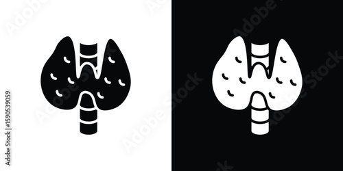 Thyroid icon vector, filled flat sign, solid pictogram. Symbol, logo illustration.