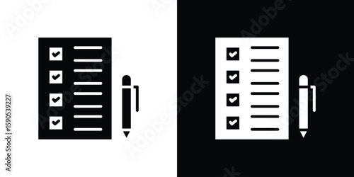 Survey icon vector, filled flat sign, solid pictogram. Symbol, logo illustration.
