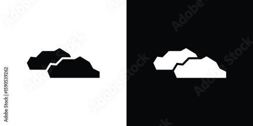 Stone icon vector, filled flat sign, solid pictogram. Symbol, logo illustration.