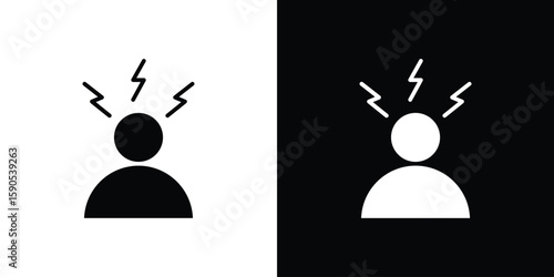 Stress icon vector, filled flat sign, solid pictogram. Symbol, logo illustration.