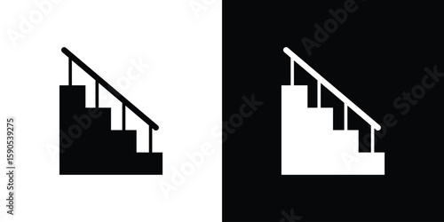 Stairs icon vector, filled flat sign, solid pictogram. Symbol, logo illustration.