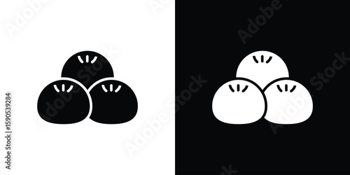 Steamed bread icon vector, filled flat sign, solid pictogram. Symbol, logo illustration.